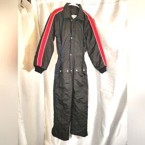 Rocky Mountain Snow Suit,Boys,Black/Red Stripe ZipUp, Zip Legs, Pckts, Belt, 18